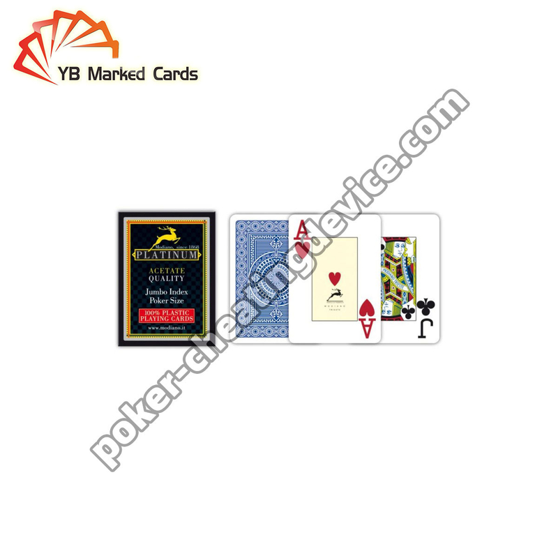 Hochwertiges Modiano-Platinacetat-Markiertes Poker-Deck für Infrarotkontaktlinsen