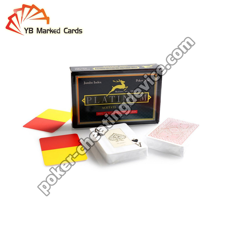 Hochwertiges Modiano-Platinacetat-Markiertes Poker-Deck für Infrarotkontaktlinsen