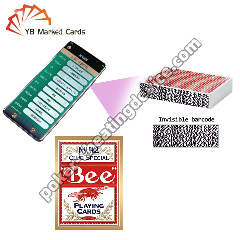 Bee Poker Texas Hold'em Barcode Markierte Spielkarten Breite Karten Schwarzes Kernpapier