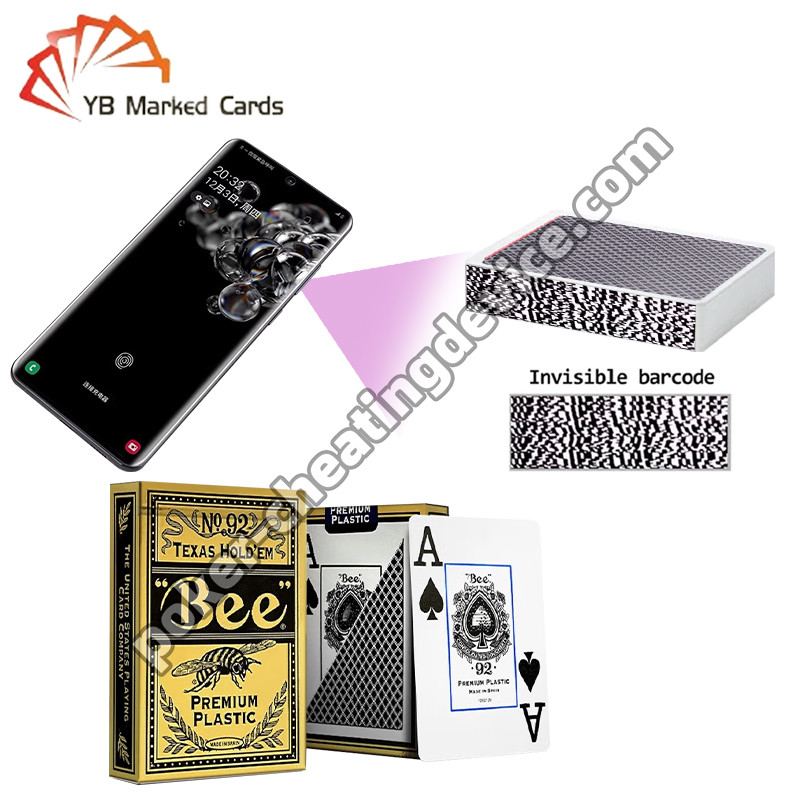 Bee Entertainment spezielle Markierte Barcode Decks Plastik Texas Hold'Em große breite Karten