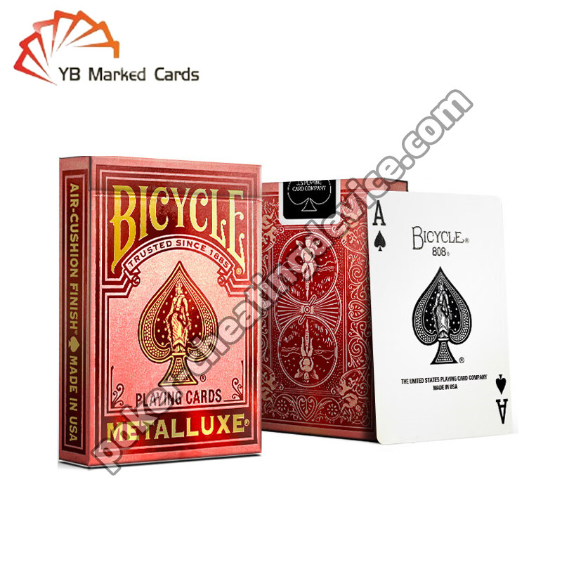 Fahrrad Markierte Pokerkarten Luxus Gold Stempel Lava Rot Für Poker Betrügerbrille