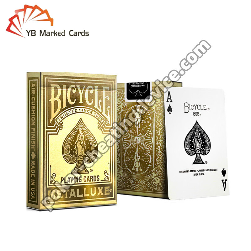 Fahrradmarkierte Decks Luxus-Gold-Stempel Champagner-Gold für Schwindelkarten-Linsen