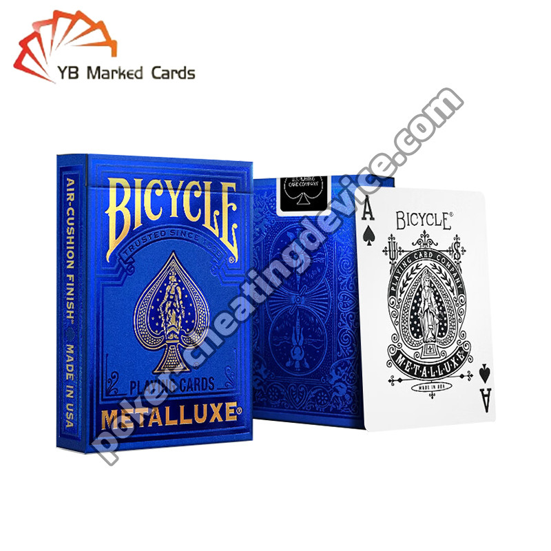 Fahrrad Geheime Markierte Pokerkarten Vergoldete Serie Saphirblau für Poker Sonnenbrille
