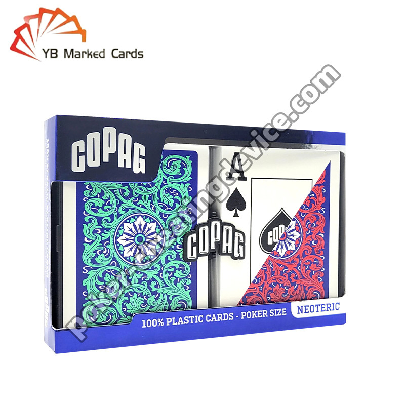 Copag Marked Poker Deck Grün / Rot Doppeldeck für Lesekontaktlinsen