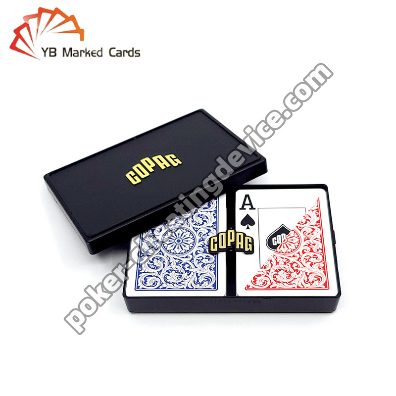 Copag 1546 100% Plastik Poker Barcode Markierte Decks Blau / Rot Deck Set