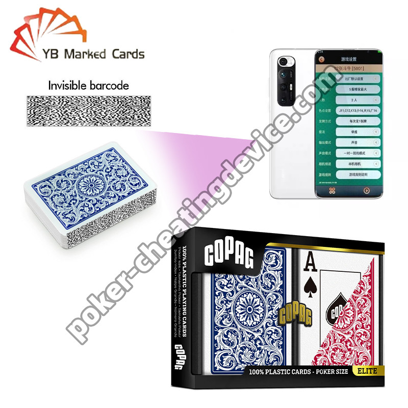 Copag 1546 100% Plastik Poker Barcode Markierte Decks Blau / Rot Deck Set