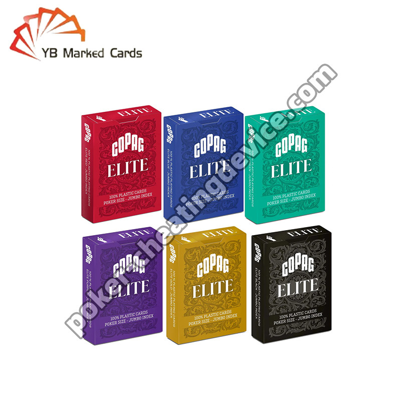 Copag Elite 100% Kunststoff Barcode Markierte Pokerkarten Standardgröße Jumbo Index