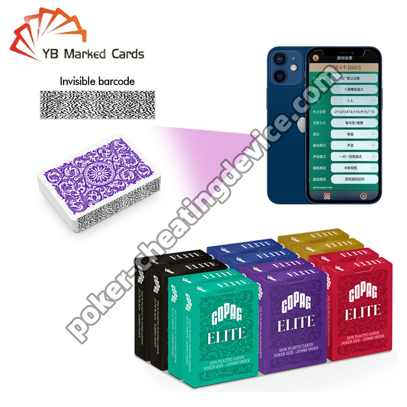 Copag Elite 100% Kunststoff Barcode Markierte Pokerkarten Standardgröße Jumbo Index