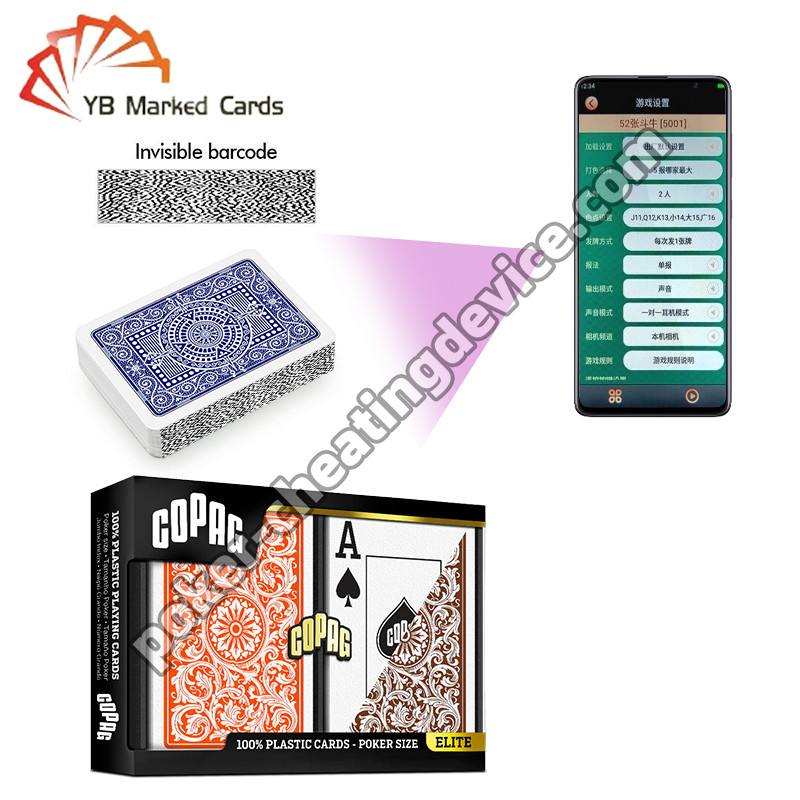 Copag Neoteric 100% Kunststoff Barcode Markierte Decks Orange Braun Doppeldeck Set