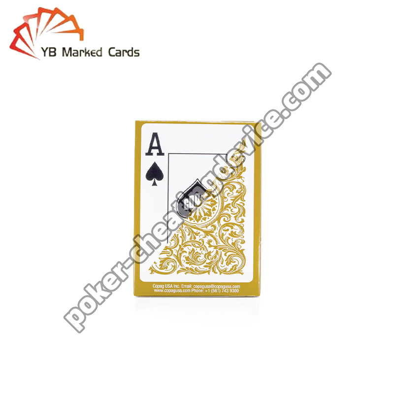 Copag Elite 100% Kunststoff Stealth Barcode Markierte Poker Decks Gold Einzeldeck