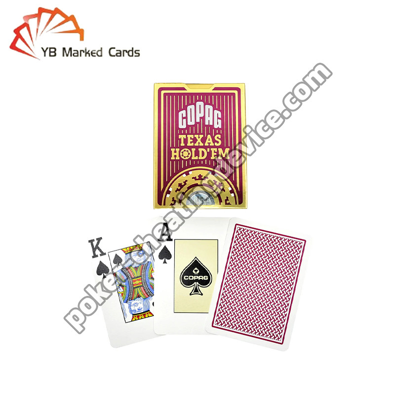 Copag Texas Hold'Em 100% Plastik Glücksspiel Markierte Karten Rot Einzeldeck