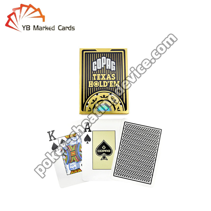 Copag Texas Hold'em 100% Plastik Poker Analyzer Markierte Karten Schwarz Einzeldäck