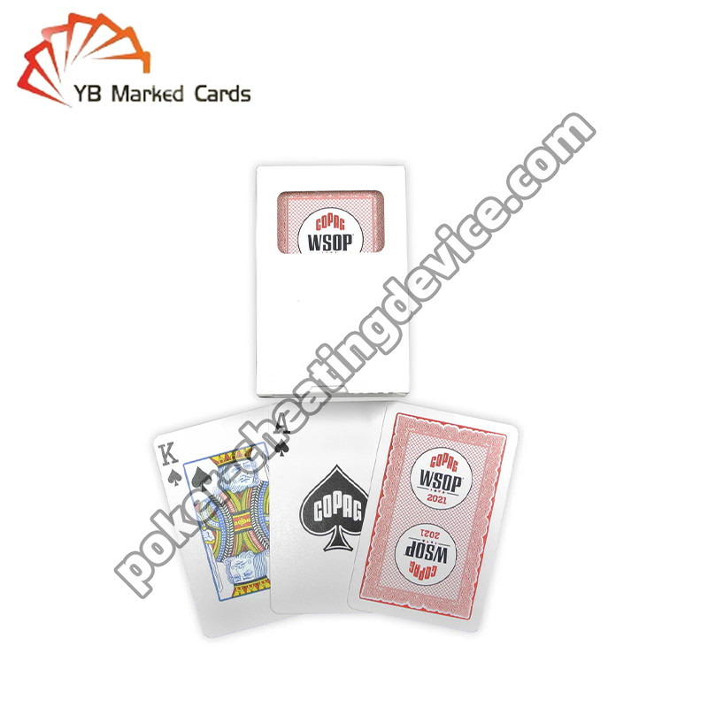 Copag 2021 WSOP 100% Plastik UV Barcode Markierte Spielkarten Einzeldeck Rot