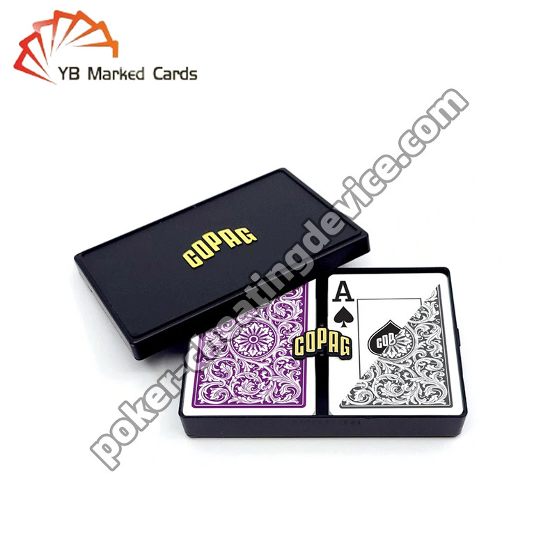 Copag 1546 100% Plastik Casino Infrarot Markierte Karten Lila / Grau Deck Set