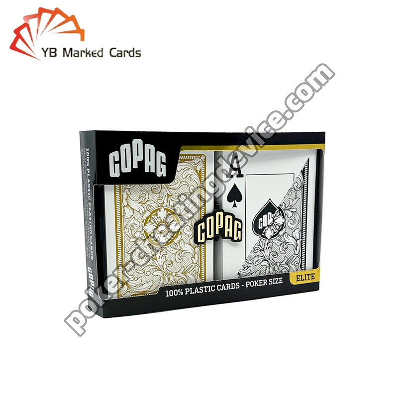 Copag Legacy-Serie 100% Kunststoff zurück gekennzeichnet Karten Schwarz / Gold Deck Set