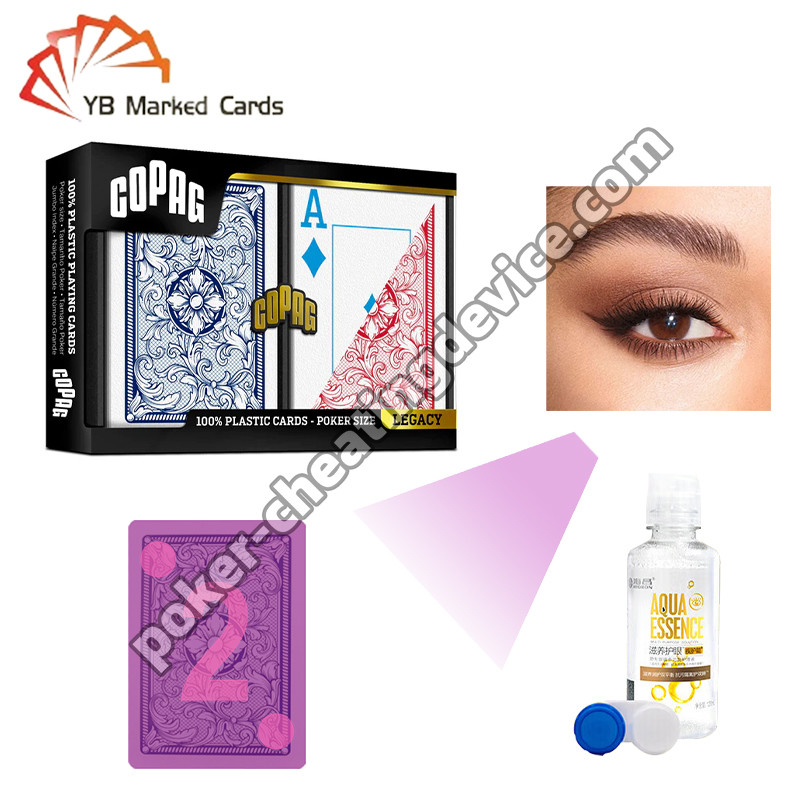 Copag Legacy 4 Farben Unsichtbar Rücken Markierte Karten Blau / Rot Doppeldeck