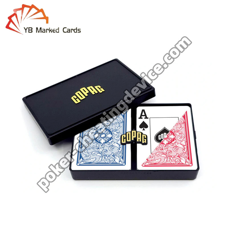 Plastic Copag Legacy Marked Barcode Cards Jumbo Index Red / Blue Double Deck Set