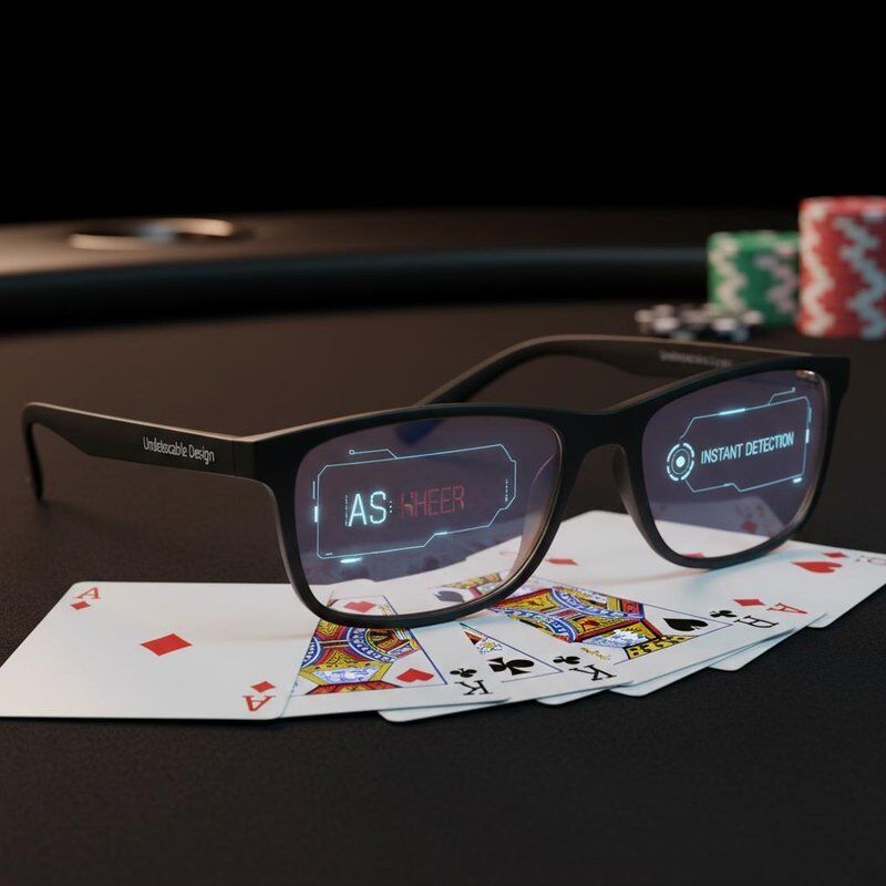 Poker-Schummelbrille mit Sofortdetektion, unauffälliges Design für alle infrarotmarkierten Karten