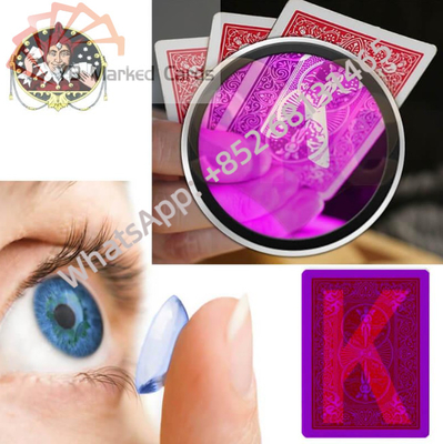 Leuchtende blaue Kontaktlinsen für Betrugmittelstärke der Spielkarte-0.04mm