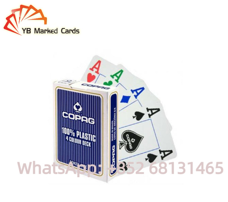 Schwarzer Plastikspielkarte-Schürhaken-spielende Stützen Copag 54 Spielkarten 58*88mm