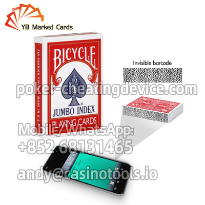 Plastikfahrrad Rider Back Barcode Marked Decks für Pokerspiele
