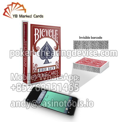 Regelmäßiges Index-Fahrrad Rider Back Barcode Marked Decks für Pokerspiele