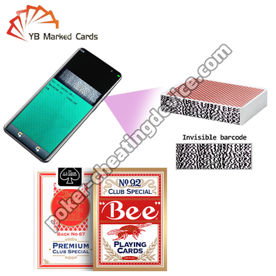 Bee Marking Barcode Karten Unterhaltung Texas Hold'Em Breitkarten Langlebig Rot