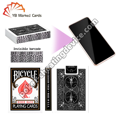Fahrrad Fahrrad Spielkarten Unsichtbare Barcode-Decks Klassiker Schwarz