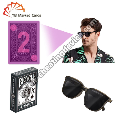 Fahrrad leuchtend markierte Karten Großbuchstaben Grau für Spielkartenbrille
