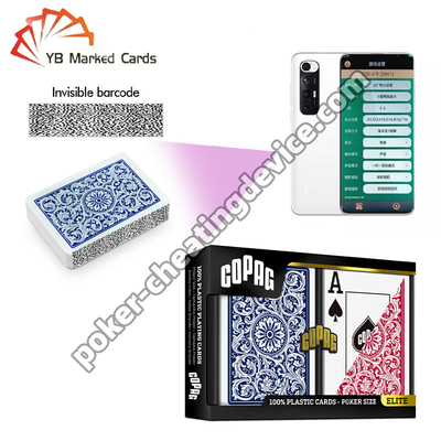 Copag 1546 100% Plastik Poker Barcode Markierte Decks Blau / Rot Deck Set