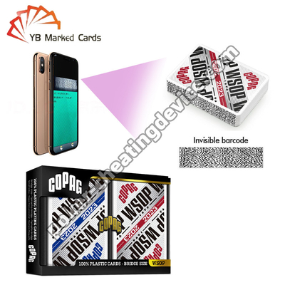 Copag WSOP Retro Design Infrarot-scanbare Barcode-Decks Blau / Rot Doppel