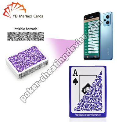 Copag Elite 100% Plastik-Infrarot-Scanbare Barcode-Decks Lila Einzeldeck