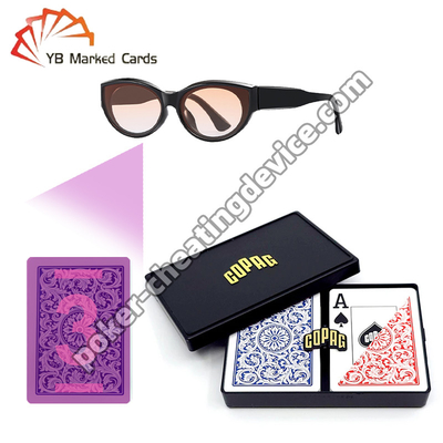 Copag 1546 100% Kunststoff Profi-Infrarot-Cheat-Karten Blau / Rot Deck Set