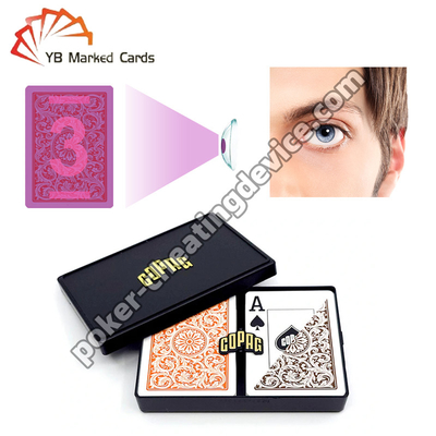 Copag 1546 100% Kunststoff unsichtbare Tinte Spielkarten Orange / Braun Deck Set