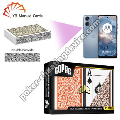Copag 1546 Barcode Poker Jumbo Index Orange / Braun Doppeldeck-Set
