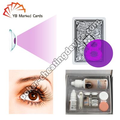 Röntgen-Kontaktlinsen zum Sehen von markierten Karten beim Kartenbetrug