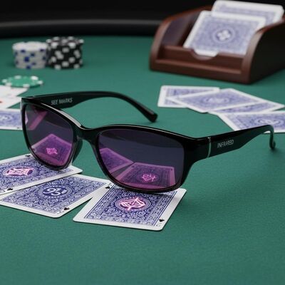 Poker-Betrugs-Sonnenbrille: Unsichtbare Markierungen auf Karten erkennen