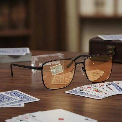Stylische unsichtbare Tintebrille, um leuchtende/unsichtbare Markierte Decks zu sehen